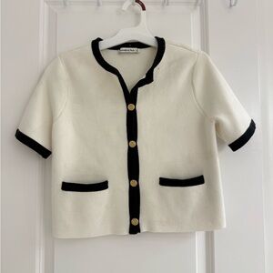 Abercrombie & Fitch Cream and Black Cardigan